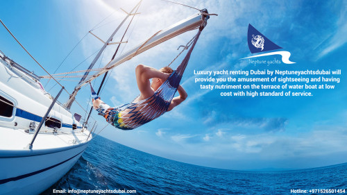 Luxury yacht renting Dubai by Neptuneyachtsdubai will provide you the amusement of sightseeing and having tasty nutriment on the terrace of water boat at low cost with high standard of service. 

http://bit.ly/2vfqOlV