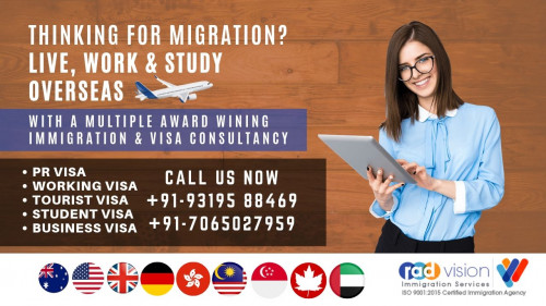 Want to live, work, and study in your dream country? Radvision world is a multiple award winning immigration & visa consultant in India for Australia, Canada, UK, USA, New Zealand, Germany, Singapore etc. We process Immigration, PR, Work, tourist, study and many more visas. Apply now & fly overseas. Find more on https://www.radvisionworld.com OR You can reach out to us on +91-93195 88469, +91-7065027959 for any clarifications related to immigration & visa process!
 
☑ Free Eligibility Check ☑ Quick Processing Time ☑ Guaranteed Results
 

#radvisionworld #immigrationconsultants #immigrationconsultantindelhi #immigrationconsultantinindia #bestimmigrationagency #bestoverseasvisaconsultants