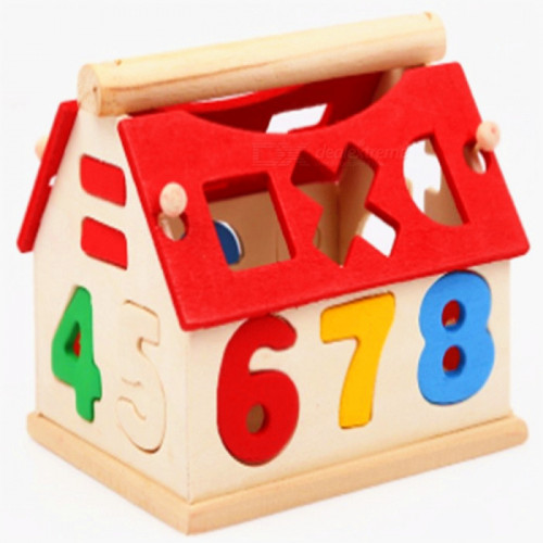 wooden series wisdom toy number houses 1