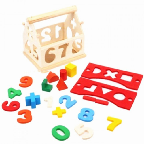 wooden series wisdom toy number houses 2