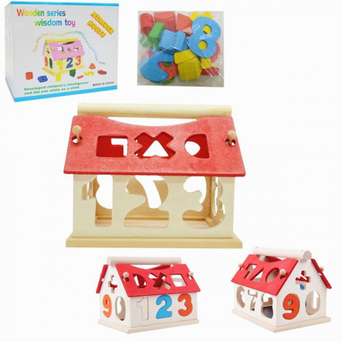 wooden series wisdom toy number houses 3